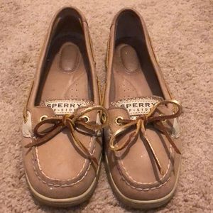 Size 7.5 sequinced sperry top siders